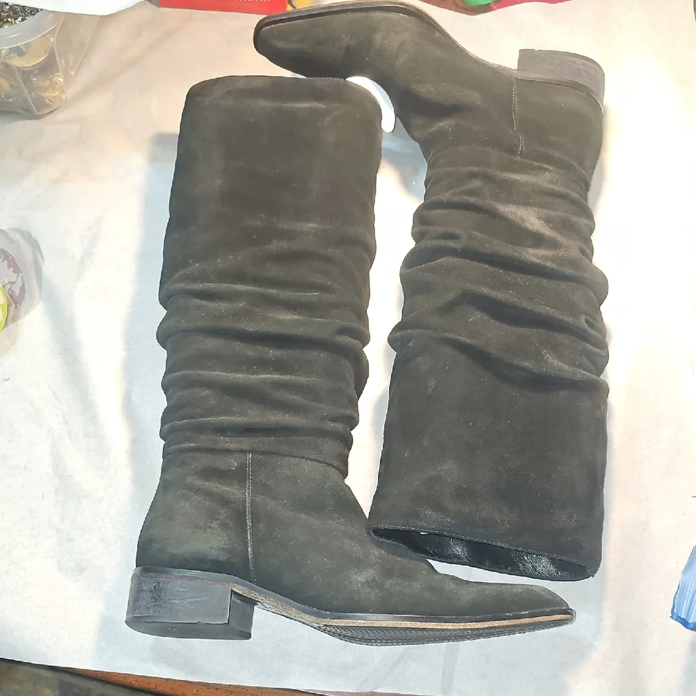 Women's Italy Black Suede Boots